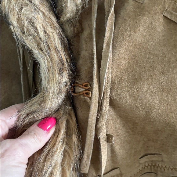 XOXO Women's Brown Faux Shearling Hooded Coat - Picture 4 of 8